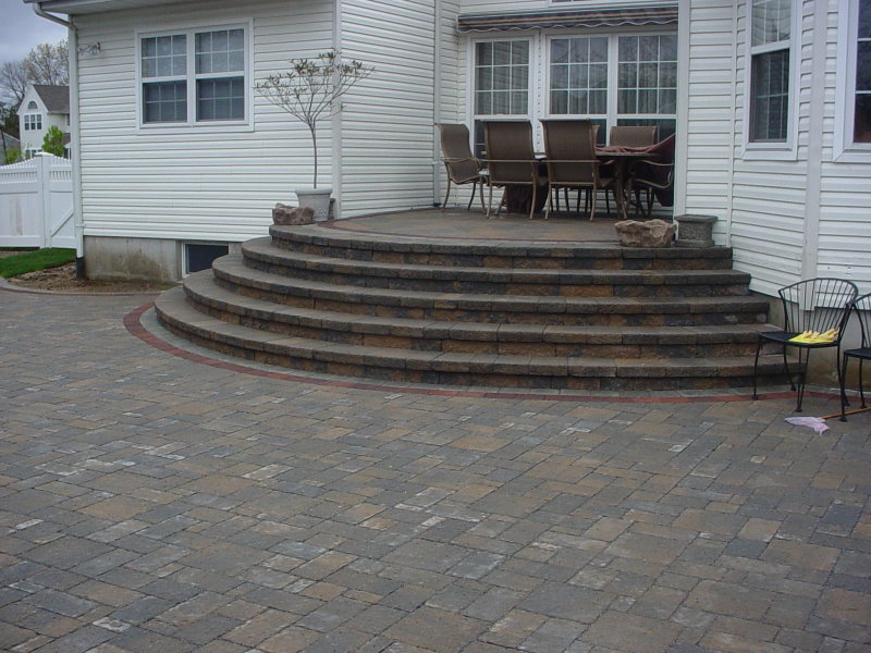 backyard curved staircase
